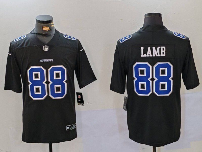 Men 2025 Dallas Cowboys Nike #88 Lamb Black Limited NFL Jersey  002